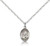 Sterling Silver St. Rafta Pendant, Sterling Silver Lite Curb Chain, Small Size Catholic Medal, 1/2" x 1/4"