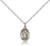 Sterling Silver St. Clement Pendant, SS Lite Curb Chain, Small Size Catholic Medal, 1/2" x 1/4"