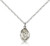 Sterling Silver St. Dunstan Pendant, SS Lite Curb Chain, Small Size Catholic Medal, 1/2" x 1/4" Sterling Silver St. Dunstan Pendant, SS Lite Curb Chain, Small Size Catholic Medal, 1/2" x 1/4"