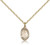 Gold Filled St. Rose Philippine Pendant, GF Lite Curb Chain, Small Size Catholic Medal, 1/2" x 1/4"
