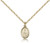 Gold Filled Miraculous Pendant, Gold Filled Lite Curb Chain, 1/2" x 1/4"