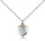 Sterling Silver Miraculous Pendant, Lite Curb Chain, 1/2" x 3/8" Sterling Silver Miraculous Pendant, Lite Curb Chain, 1/2" x 3/8"