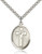 Sterling Silver Cross Pendant, Stainless Silver Heavy Curb Chain, 1 1/8" x 3/4"