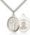 Sterling Silver Cross / Air Force Pendant, Heavy Curb Chain, 1" x 3/4"