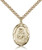 Gold Filled St. Anthony Pendant, Stainless Gold Heavy Curb Chain, 1" x 5/8"