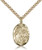 Gold Filled St. Joseph Pendant, Stainless Gold Heavy Curb Chain, 1" x 5/8" Gold Filled St. Joseph Pendant, Stainless Gold Heavy Curb Chain, 1" x 5/8"