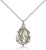 Sterling Silver Miraculous Pendant, Lite Curb Chain, 3/4" x 1/2" Sterling Silver Miraculous Pendant, Lite Curb Chain, 3/4" x 1/2"