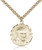 Gold Filled St. Vincent De Paul Pendant, Stainless Gold Heavy Curb Chain, 1" x 7/8"
