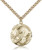 Gold Filled St. Dorothy Pendant, Stainless Gold Heavy Curb Chain, 1" x 7/8" Gold Filled St. Dorothy Pendant, Stainless Gold Heavy Curb Chain, 1" x 7/8"