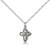 Sterling Silver 4-Way / Chalice Pendant, Lite Curb Chain, 1/2" x 3/8"