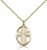 Gold Filled Cross Pendant, Gold Filled Lite Curb Chain, 3/4" x 1/2"