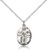 Sterling Silver Crucifix Pendant, Lite Curb Chain, 3/4" x 1/2"