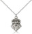 Sterling Silver Seven Gifts Pendant, Lite Curb Chain, 3/4" x 1/2"