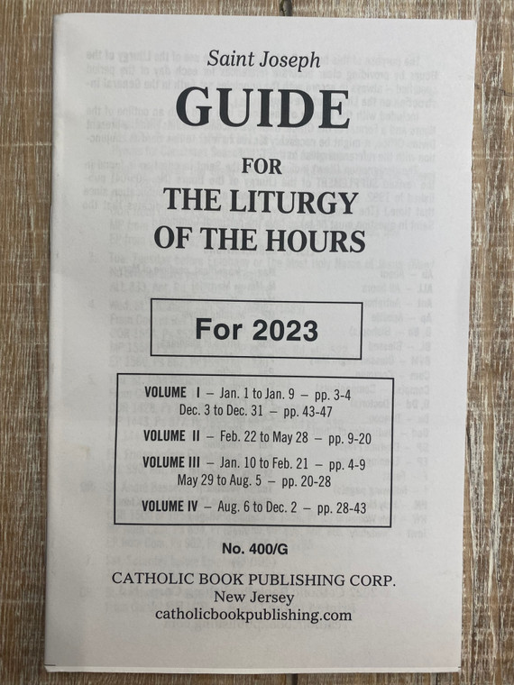 2023 Guide for Liturgy of the Hours 400/G
