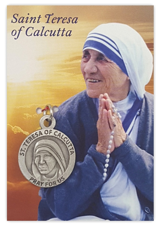 Pewter Saint Teresa of Calcuta Pray for Us Medal