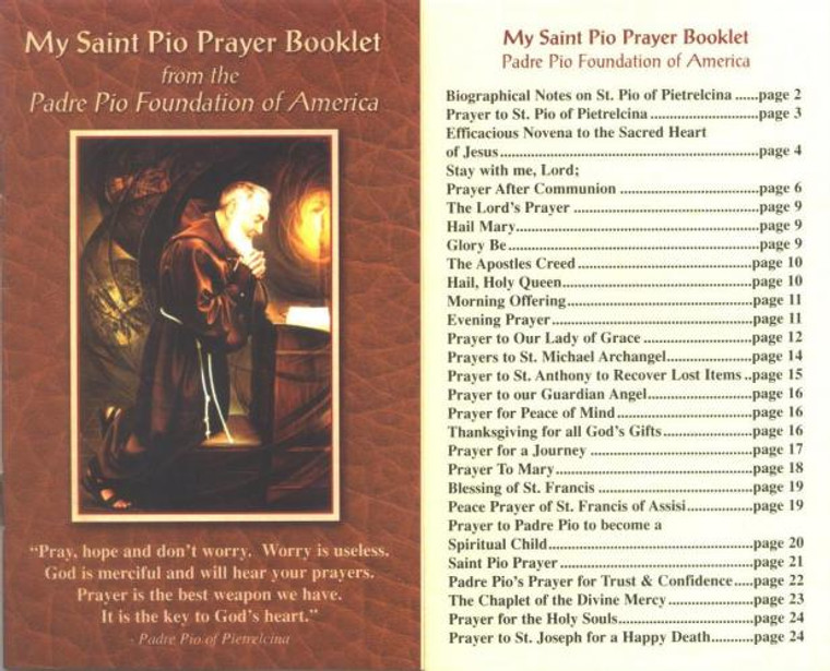 My Saint  Padre Pio Prayer Booklet