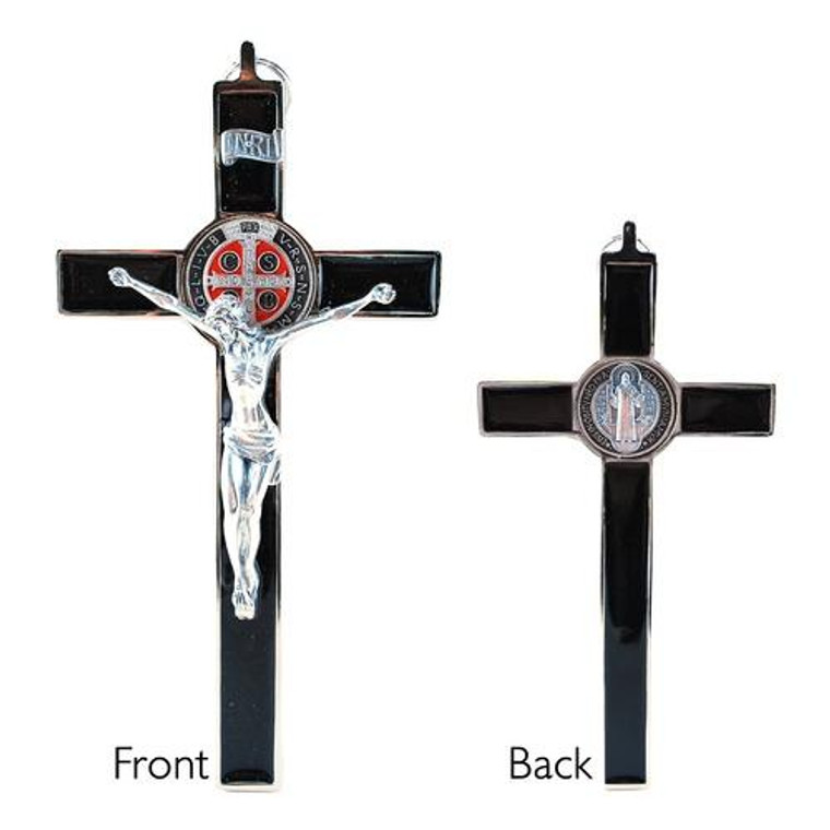St Benedict Enamel 8" Crucifix 2160