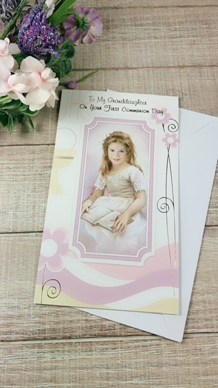 To My Granddaughter On your First Communion Day Greeting Card 11-3202