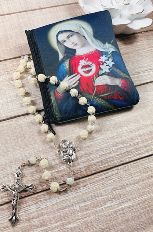 Immaculate Heart of Mary Rosary Pouch