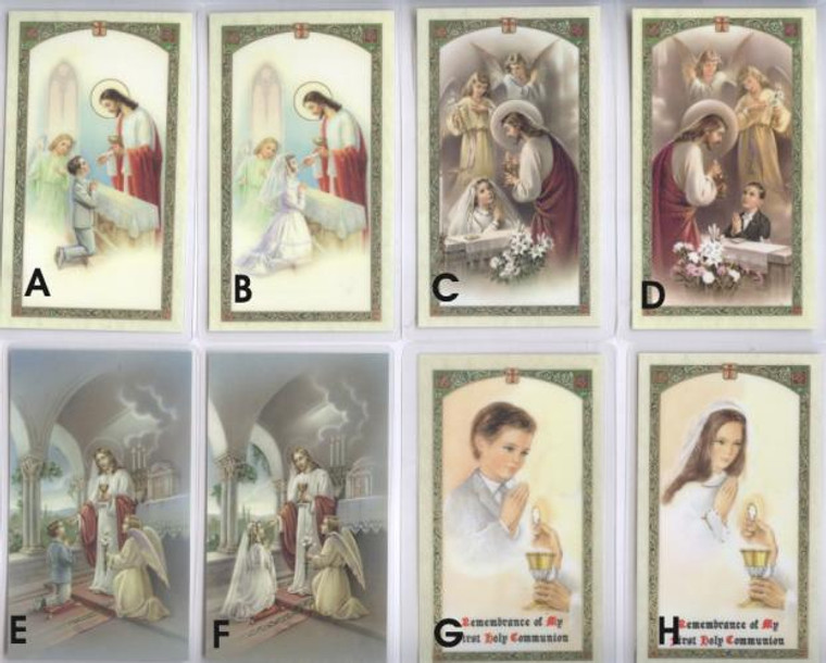 First Communion Holy Cards