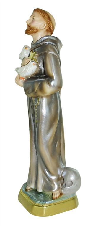 St Francis of Assisi Italian Chalk Pearlized 12" Statue