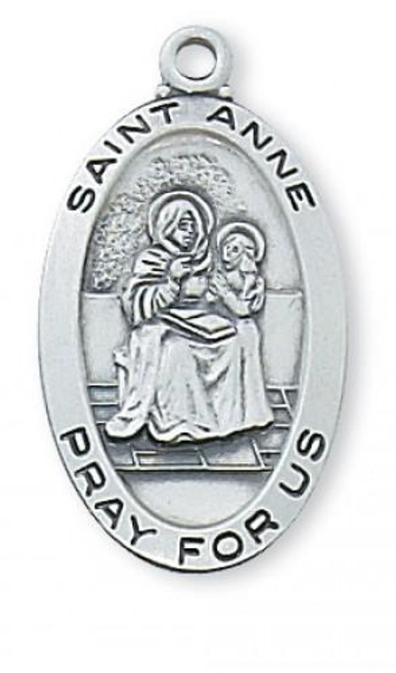 Choose a 2.4cm Oval Sterling Silver Medal of Your Favorite Patron Saint