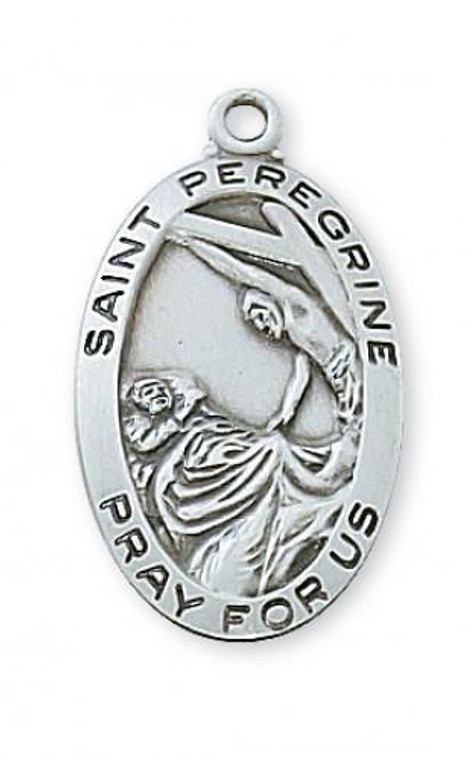 Saint Peregrine Sterling Silver Pendant - The Cancer Saint