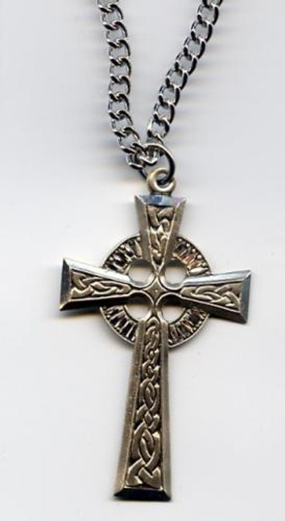 Large 4 cm Sterling Silver Celtic Cross