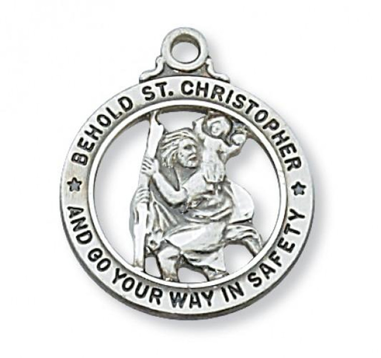 2.0 cm Sterling Silver  St. Christopher Medal
