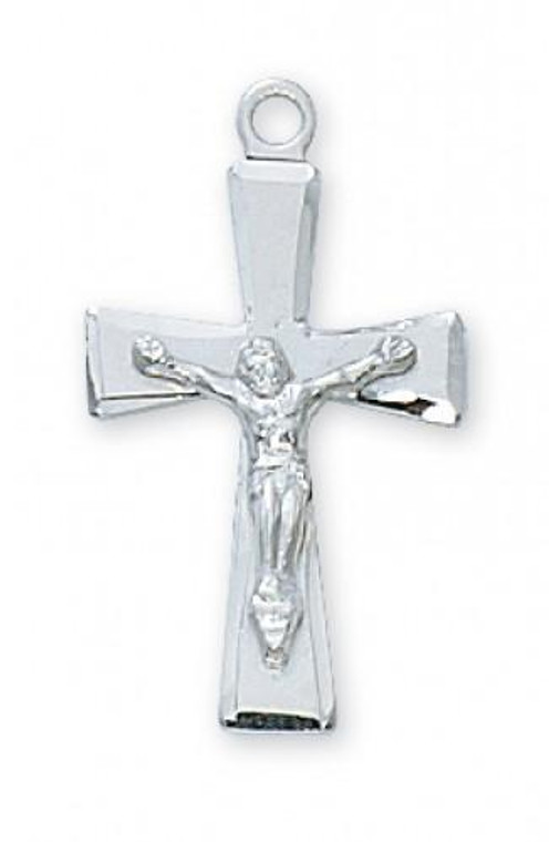 2.0 cm Sterling Silver/Gold Filled Crucifix with 18" chain