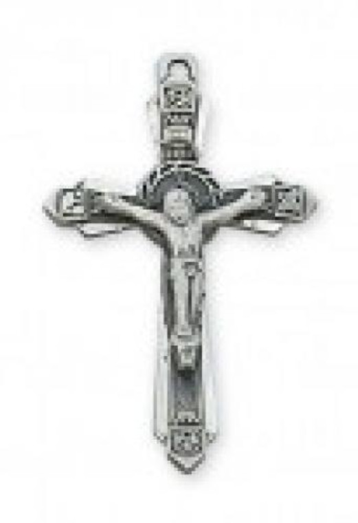 1" Sterling Silver Crown of Thorns Crucifix