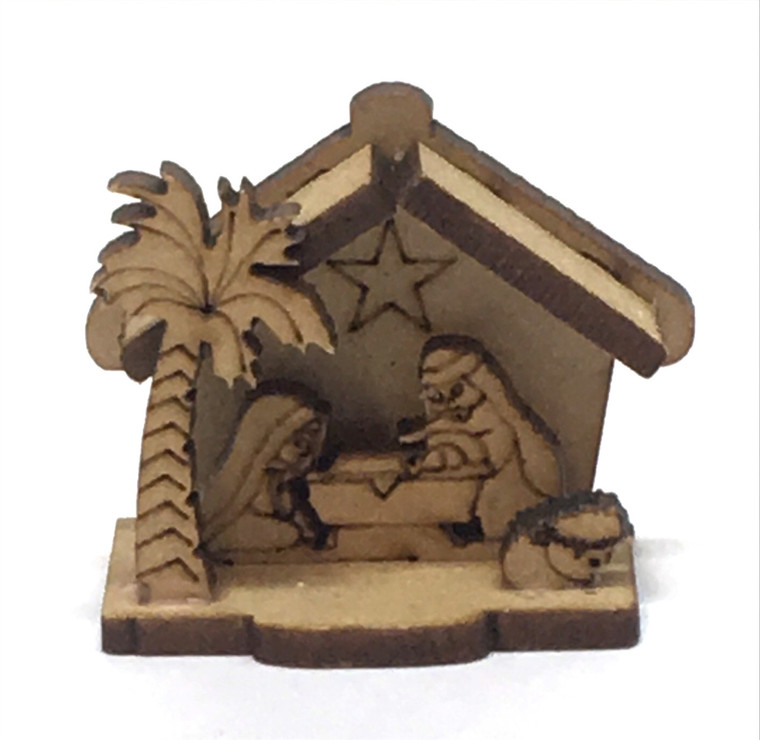 Miniature Wood Nativity Set