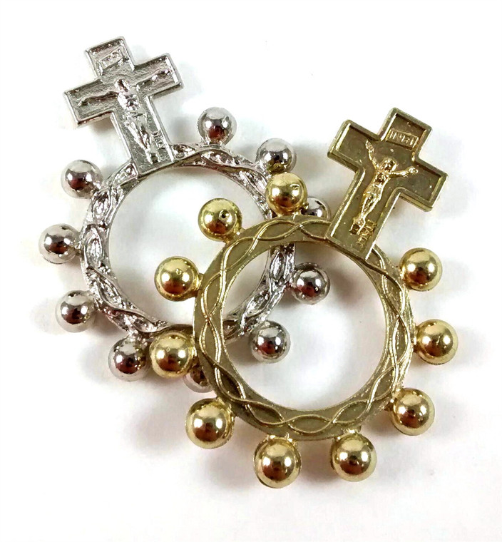 Crucifix Finger Rosary Ring