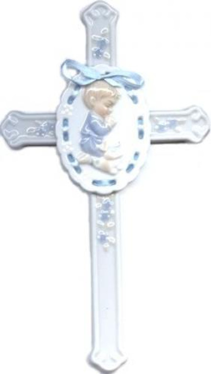 Boy's or Girl's Porcelain Ribbon Wall Cross