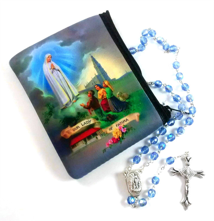 Our Lady of Fatima Rosary Pouch
