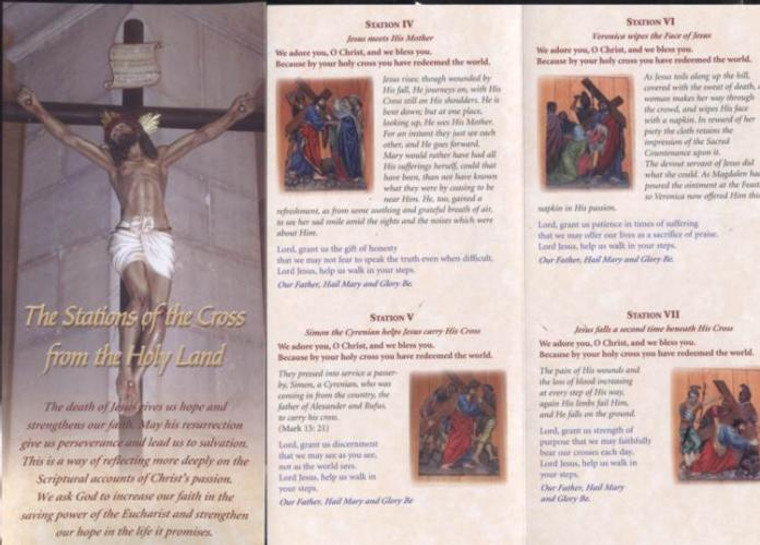 The Stations of the Cross from the Holy Land pamphlet