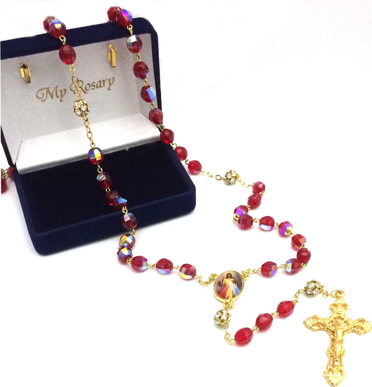 8mm Divine Mercy Rosary 26-912-DM