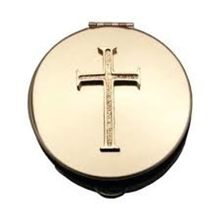 Latin Cross Gold-Tone Pyx