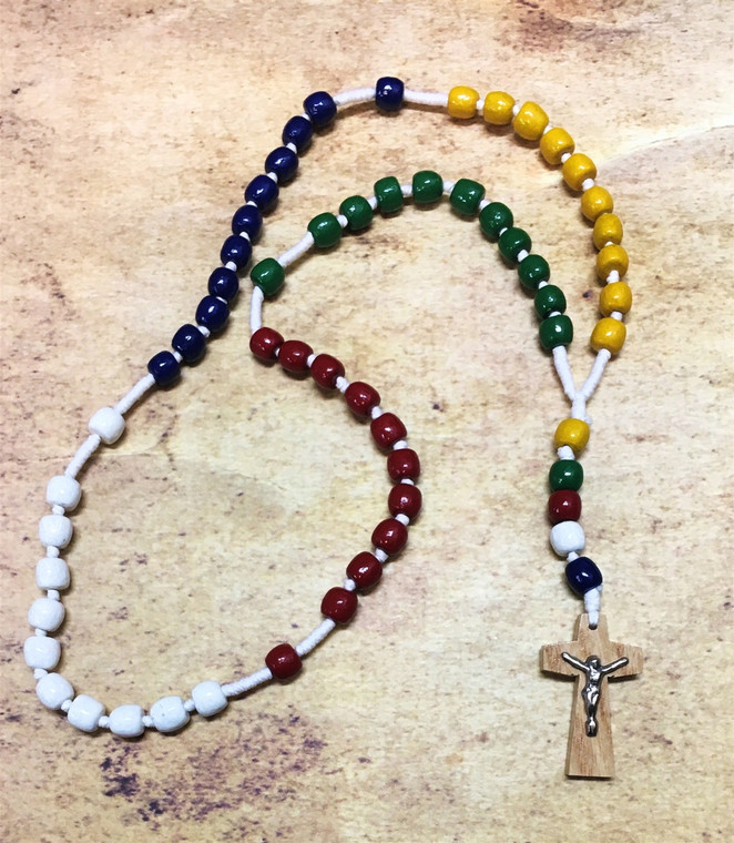 Mission Wood Bead Cord Rosary