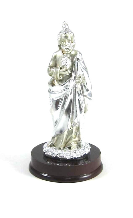 St Jude Silvertone 4 1/2 inch Statue