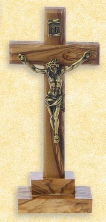 Bethlehem Olive Wood 5inch Standing Crucifix