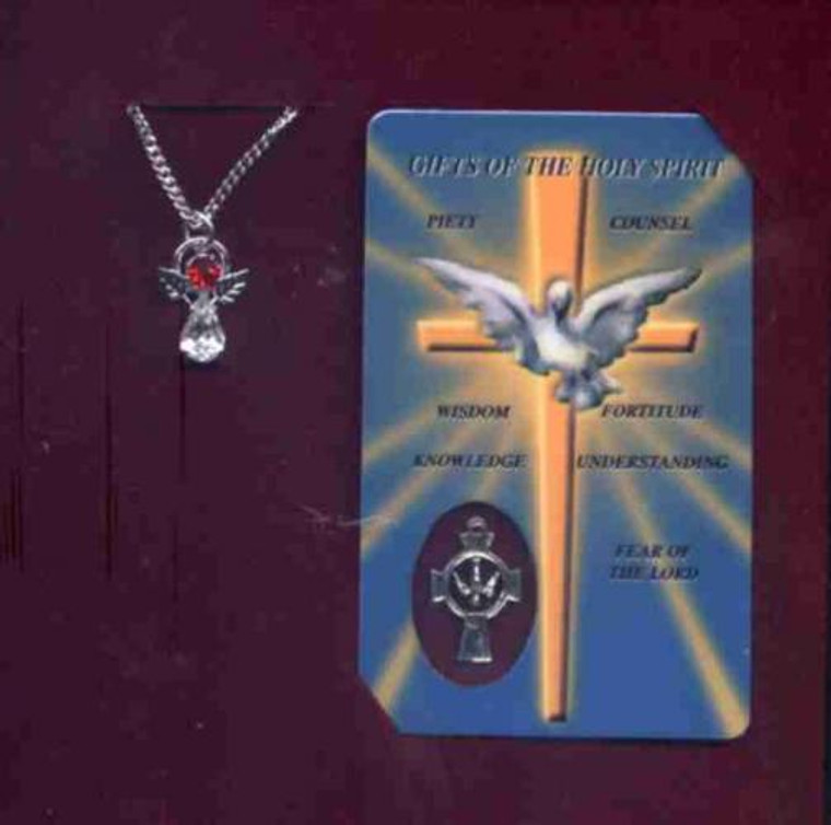 Confirmation Pendant with Holy Card with Medal