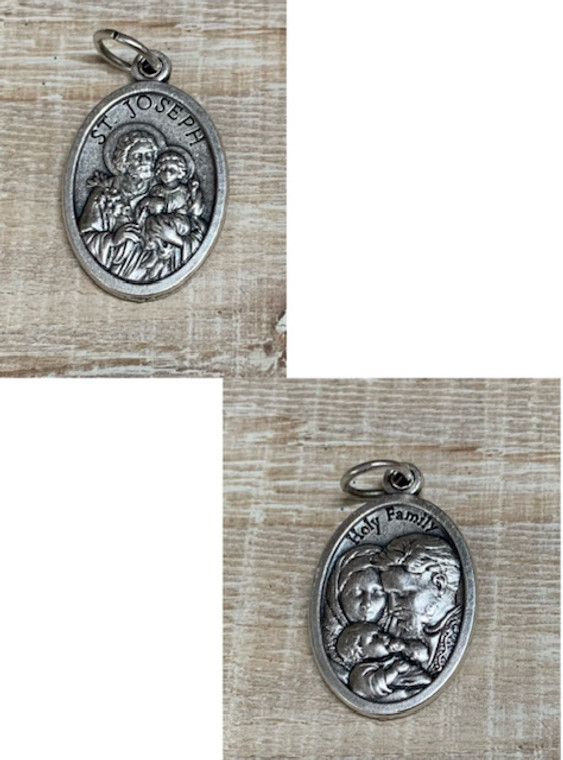 Saint Joseph Oxidized Medal