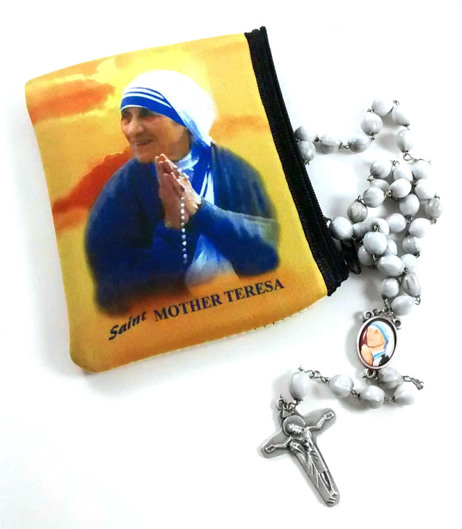 Saint Mother Teresa Large Rosary Pouch