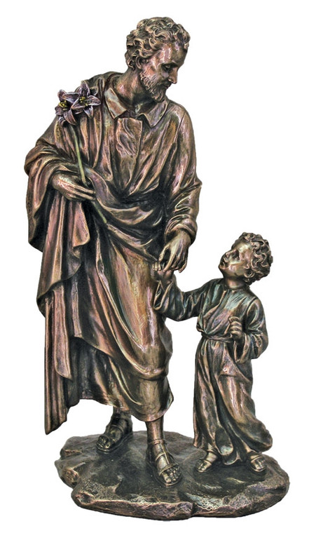 St. Joseph & Child Bronze  SR-75952