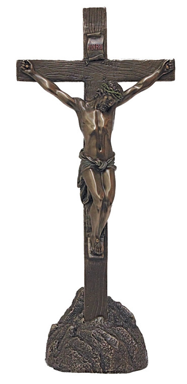 Standing Bronze Crucifix with Base SR-76408