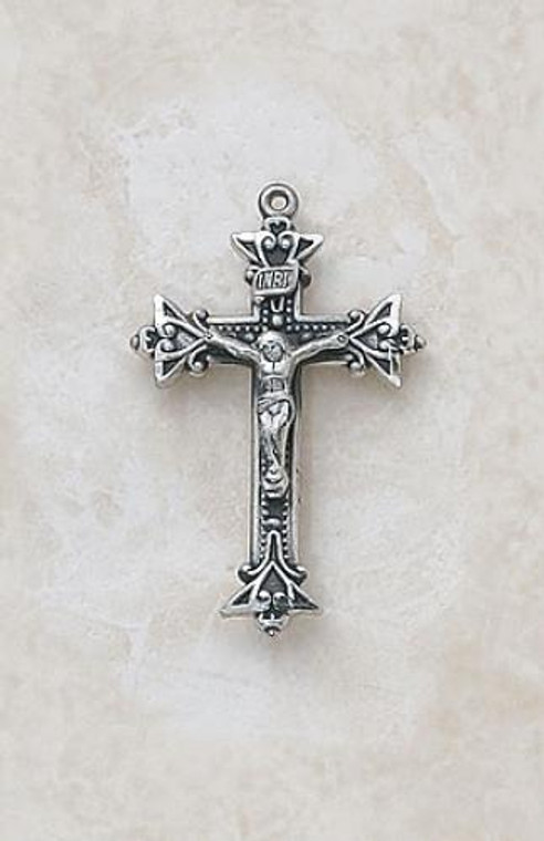 Elegant Sterling Trefoil Crucifix