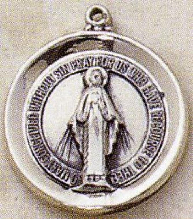 Miraculous Medal --  Sterling Silver Our Lady of Grace