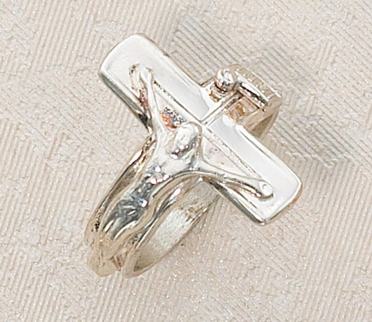 Crucifix Sterling Silver Ring