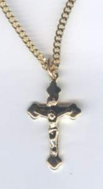 Small Gold Crucifix - 22 Kt. Gold-plated